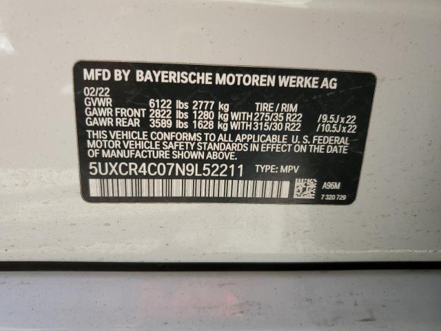 5UXCR4C07N9L52211 BMW X5 Sdrive 40i