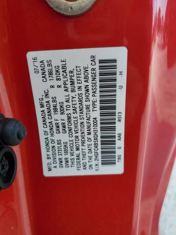 2HGFC4B5XGH310004 Honda Civic Lx