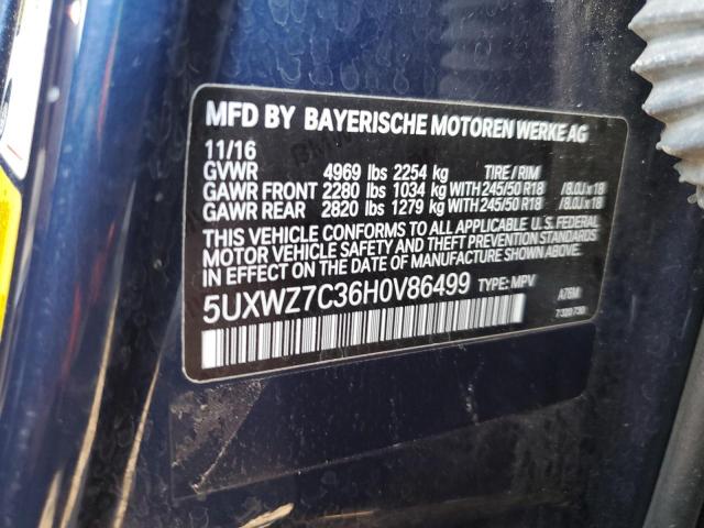 5UXWZ7C36H0V86499 BMW X3 Sdrive28i