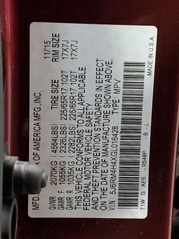 5J6RM4H4XGL016428 Honda CR-V SE