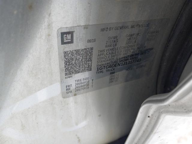 1GTG6DEN1J1317743 GMC CANYON SLT
