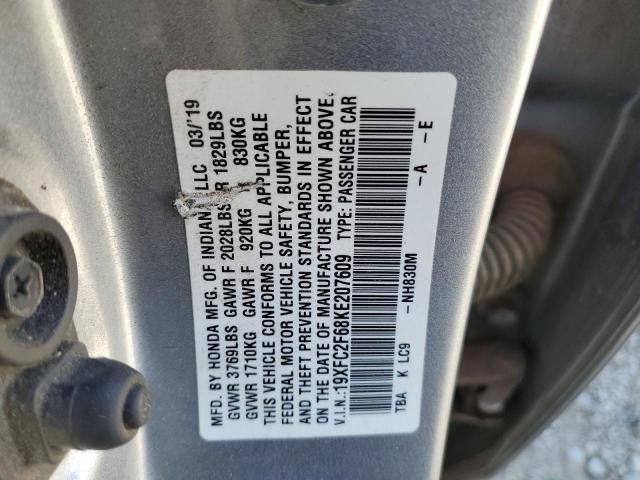 19XFC2F68KE207609 Honda Civic Lx