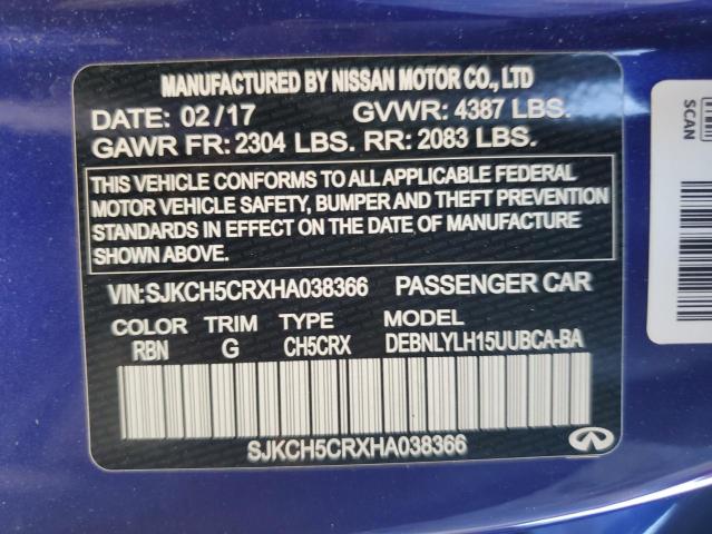 SJKCH5CRXHA038366 Infiniti QX30 BASE
