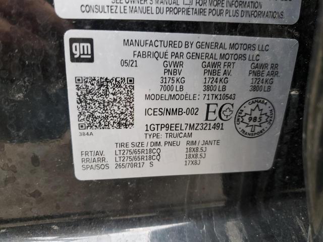 1GTP9EEL7MZ321491 GMC Sierra K1500 At4