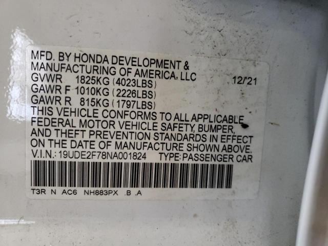 19UDE2F78NA001824 Acura Ilx Premium
