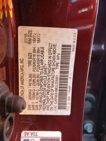5J6RM3H98GL005661 Honda Cr-v Touring