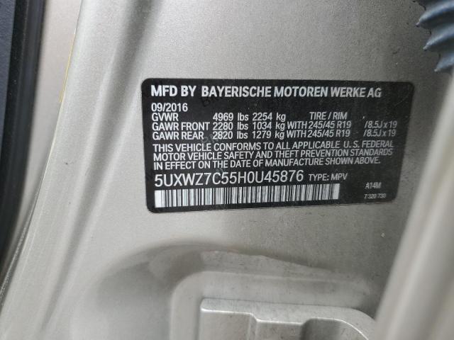 5UXWZ7C55H0U45876 BMW X3 Sdrive28i