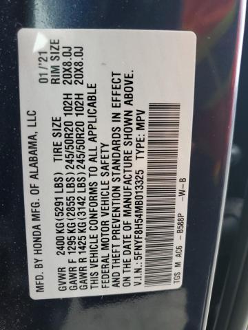 5FNYF8H54MB013325 Honda Passport Exl