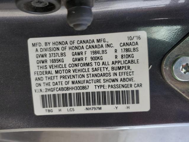 2HGFC4B08HH300867 Honda Civic Lx