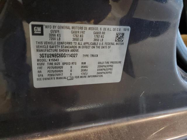 3GTU2NEC6GG114327 GMC Sierra K1500 Slt