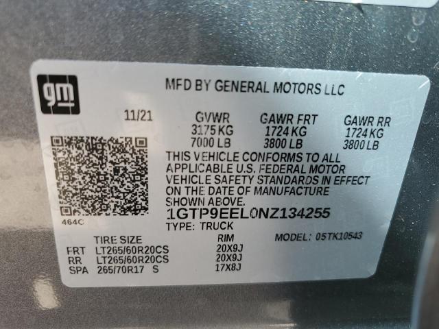 1GTP9EEL0NZ134255 GMC Sierra Limited K1500 At4