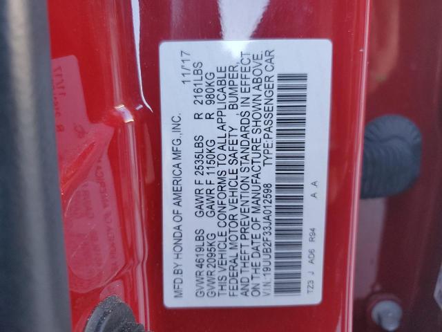 19UUB2F33JA012598 Acura TLX