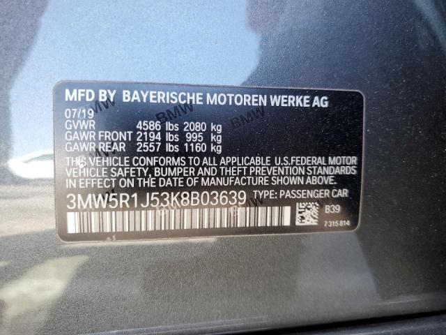 3MW5R1J53K8B03639 BMW 330I