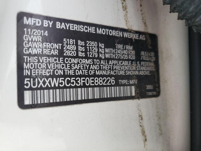 5UXXW5C53F0E88226 BMW X4 Xdrive35i