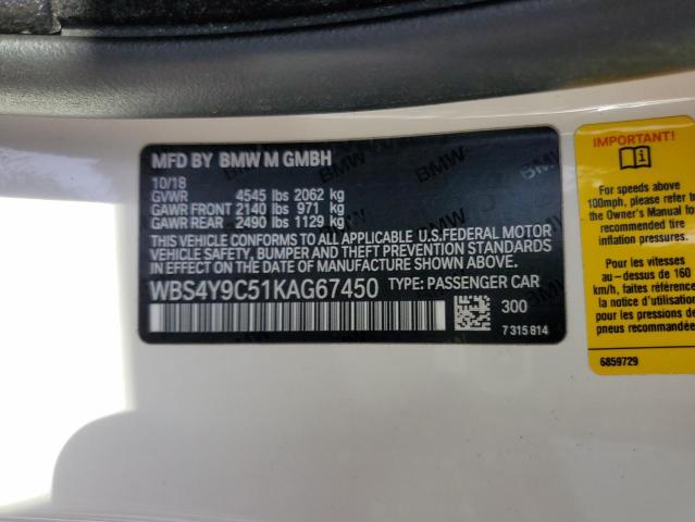 WBS4Y9C51KAG67450 BMW M4