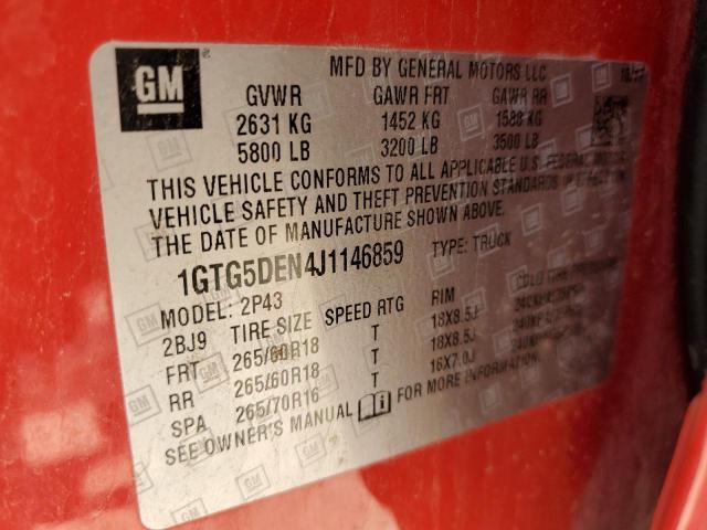 1GTG5DEN4J1146859 GMC CANYON SLT