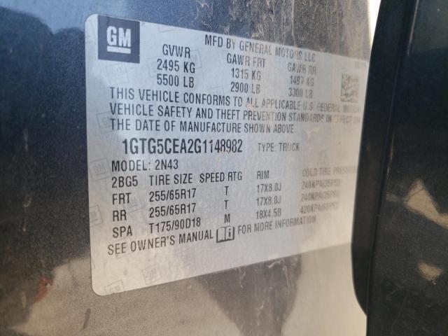 1GTG5CEA2G1148982 GMC CANYON SLE