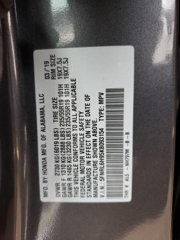 5FNRL6H95KB093154 Honda Odyssey Elite
