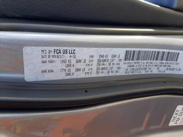 1C4RDJDG7GC437558 Dodge DURANGO LIMITED