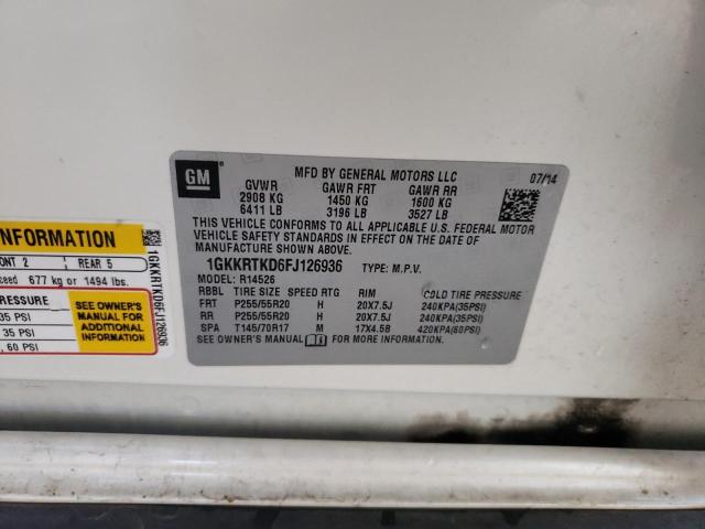 1GKKRTKD6FJ126936 GMC Acadia Denali