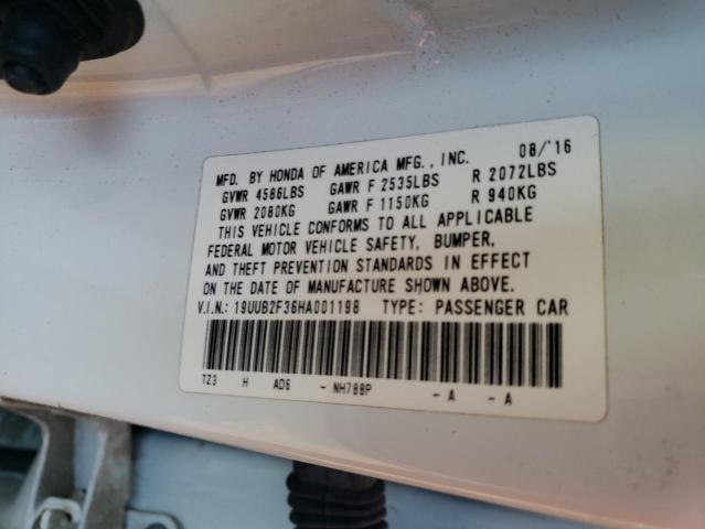 19UUB2F36HA001198 Acura TLX