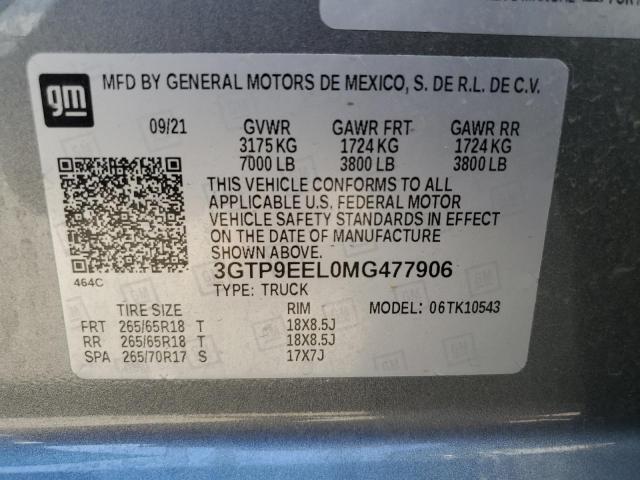 3GTP9EEL0MG477906 GMC Sierra K1500 At4