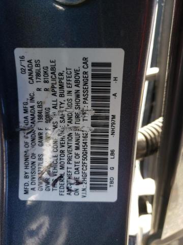 2HGFC2F50GH541623 Honda Civic Lx