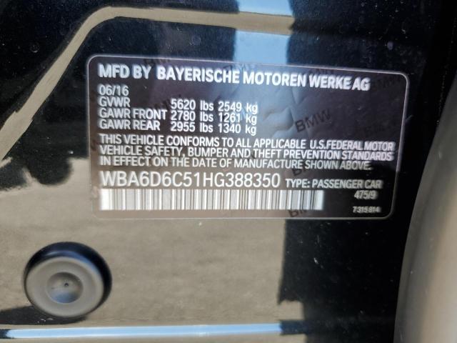 WBA6D6C51HG388350 BMW 650 Xi Gran Coupe