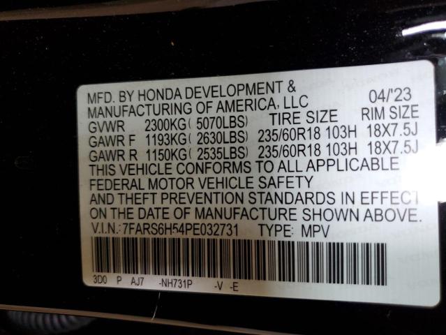 7FARS6H54PE032731 Honda Cr-v Sport