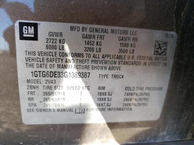 1GTG6DE33G1389387 GMC CANYON SLT