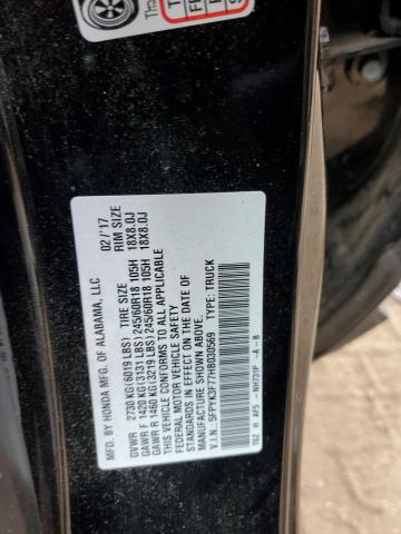 5FPYK3F77HB030569 Honda Ridgeline Rtl