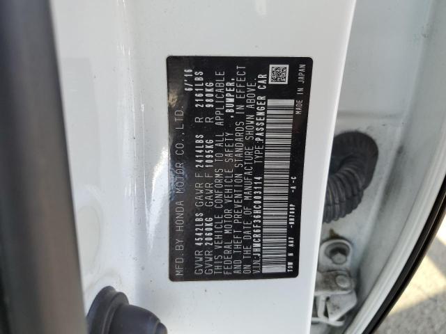 JHMCR6F36HC003114 Honda ACCORD HYBRID