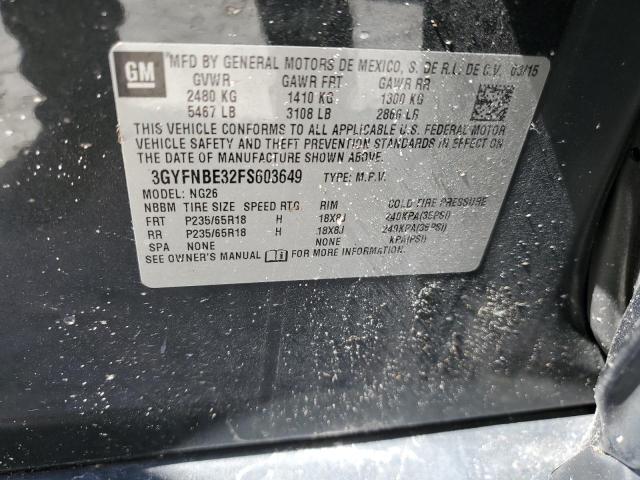 3GYFNBE32FS603649 Cadillac Srx Luxury Collection