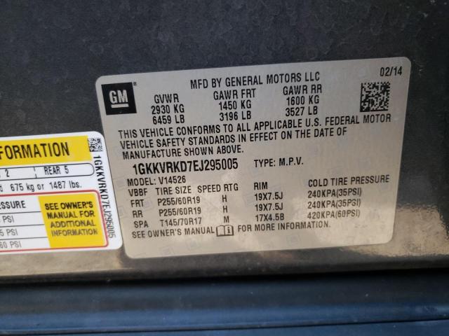 1GKKVRKD7EJ295005 GMC Acadia Slt-1