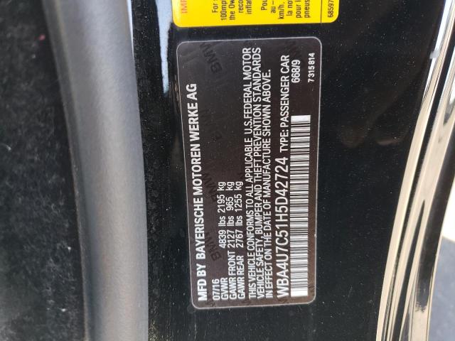 WBA4U7C51H5D42724 BMW 430I