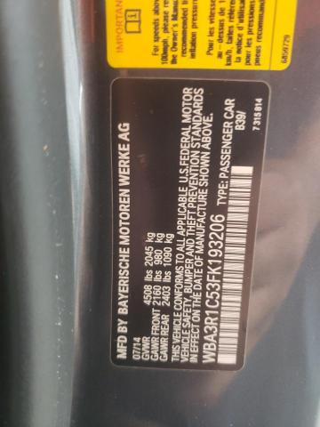 WBA3R1C53FK193206 BMW 435 I