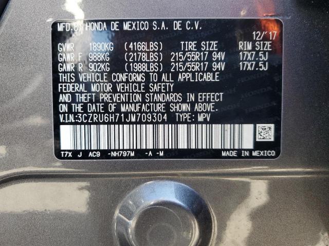 3CZRU6H71JM709304 Honda Hr-v Exl