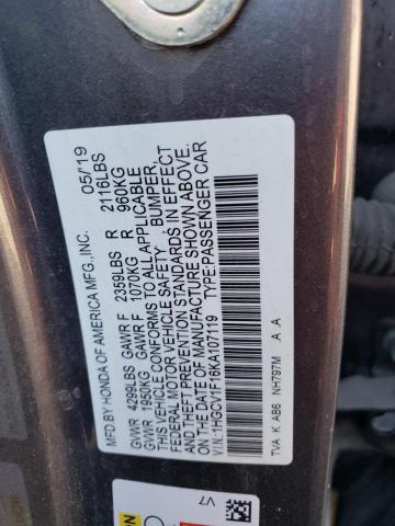 1HGCV1F16KA107119 Honda ACCORD LX