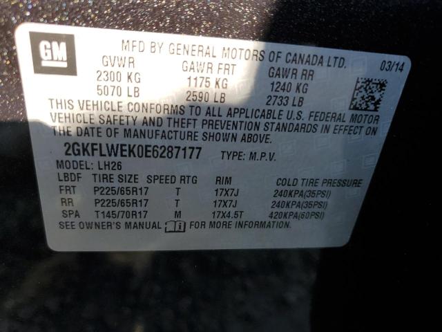 2GKFLWEK0E6287177 GMC Terrain Sle