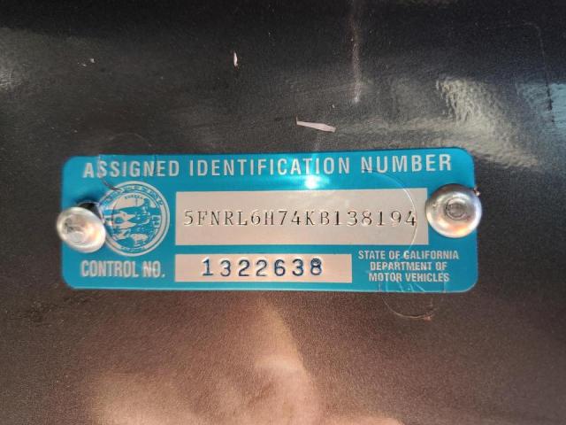 5FNRL6H74KB138194 Honda ODYSSEY EXL