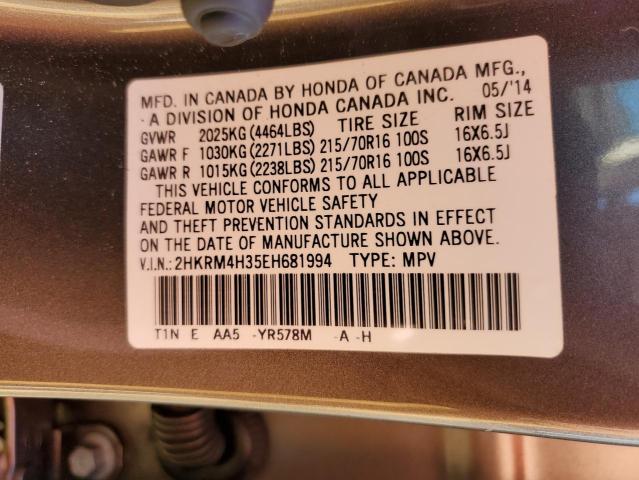 2HKRM4H35EH681994 Honda CR-V LX
