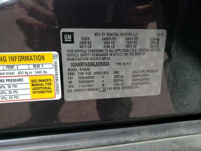 1GKKRTKD8GJ335824 GMC Acadia Denali