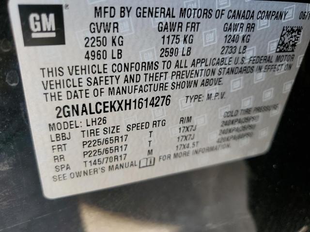 2GNALCEKXH1614276 Chevrolet EQUINOX LT