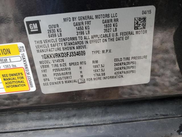 1GKKVRKD3FJ334609 GMC Acadia Slt-1