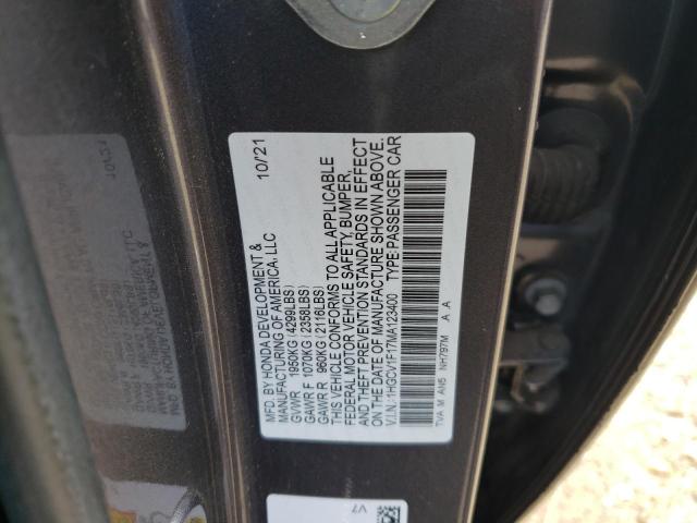 1HGCV1F17MA123400 Honda ACCORD LX