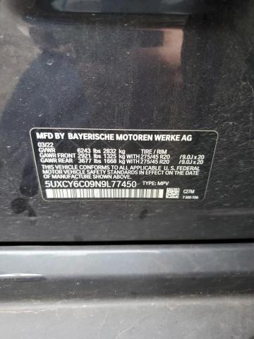 5UXCY6C09N9L77450 BMW X6 Xdrive40i