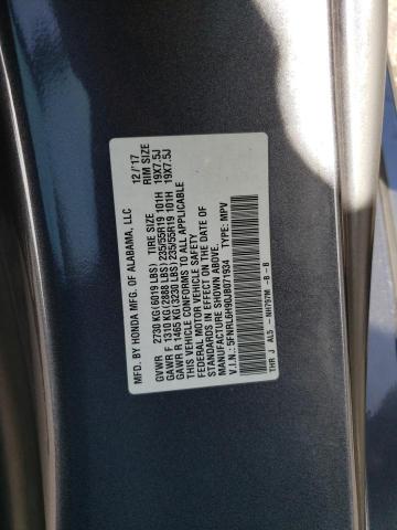 5FNRL6H90JB071934 Honda Odyssey Elite