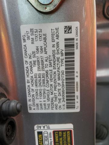 2HKRW6H39HH217343 Honda CR-V LX