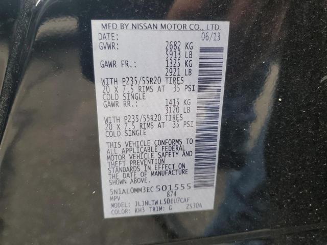 5N1AL0MM3EC501555 Infiniti QX60