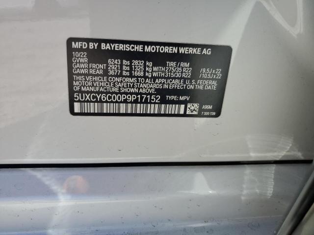 5UXCY6C00P9P17152 BMW X6 Xdrive40i